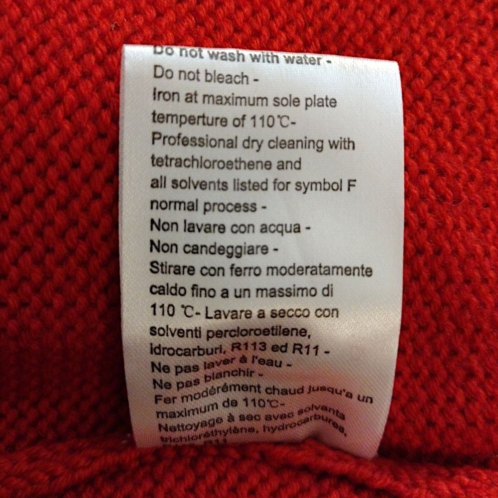 Neil Barrett Oversize Fit Modernist Alpaca Wool Sweater, Large, Red/Black/White - Picture 9 of 9
